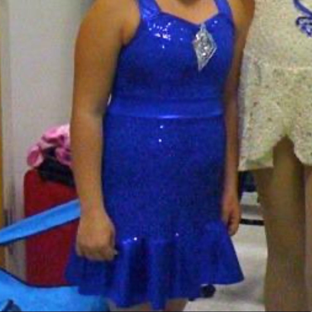Blue Sequin Costume Dress